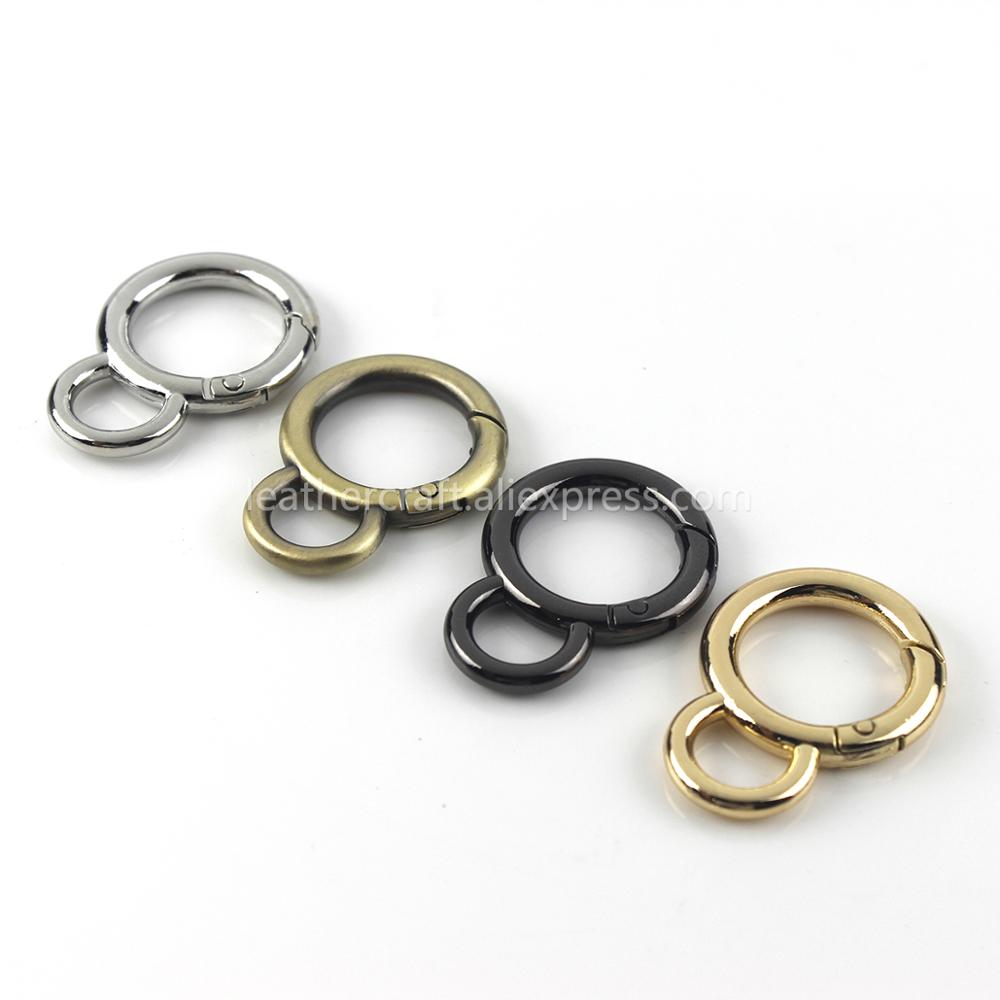 Leatherwork Rings - Metalowe dwa kółka karabińczyk sprężynowy O