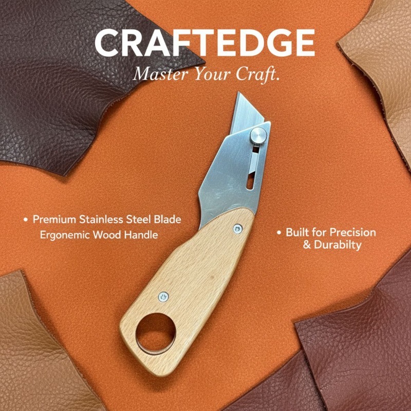 Nóż trapezowy ze stali nierdze – Leatherwork Diy recenzja i cena