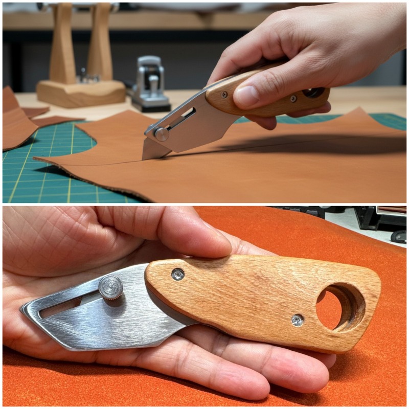 Nóż trapezowy ze stali nierdze – Leatherwork Diy recenzja i cena