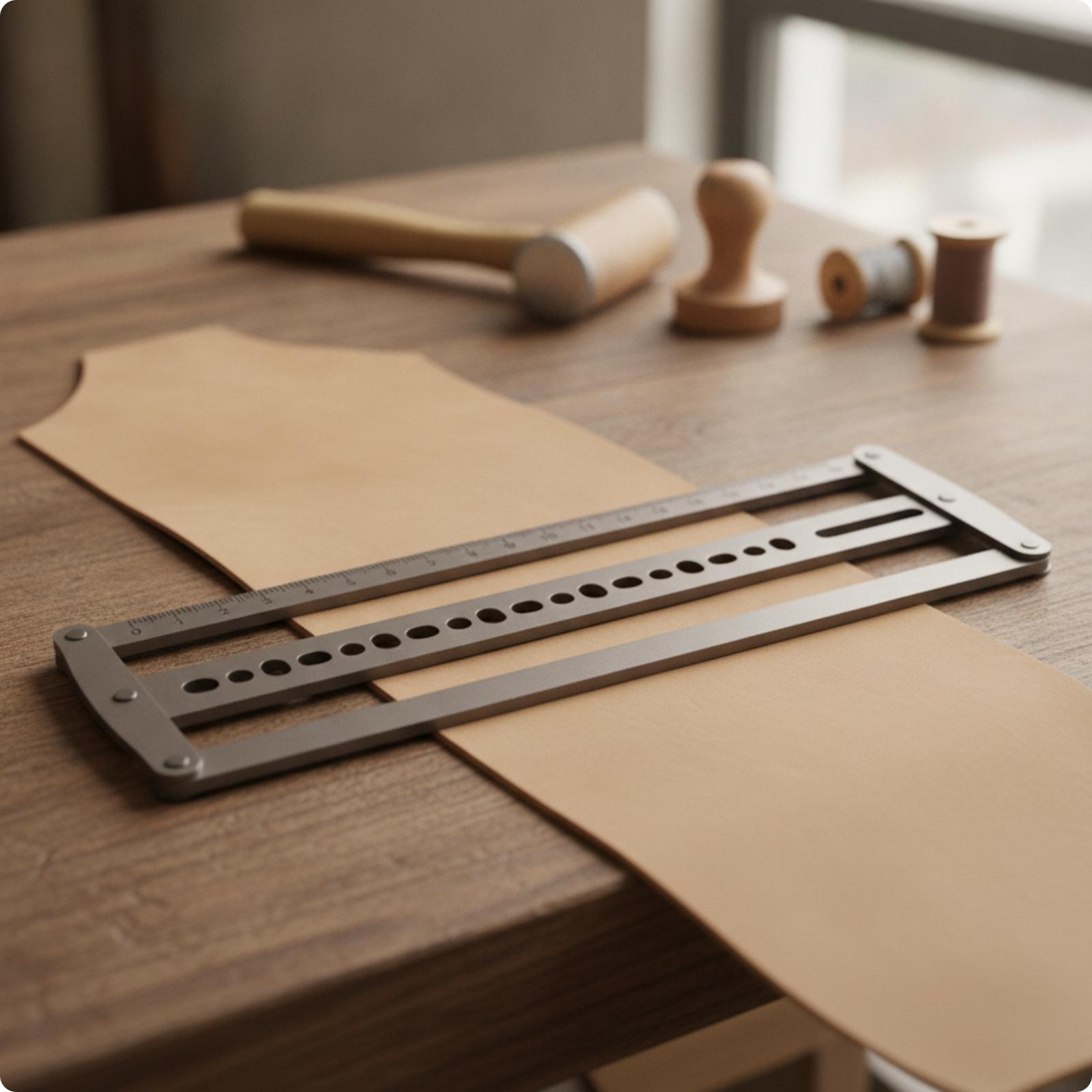 Linijka prowadząca do wykrawan – Leatherworking Guide recenzja i cena